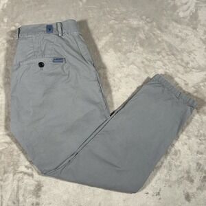 7 For All Mankind Adrien Chino Pants Mens 36x30 Gray Airweft Twill Stretch Italy